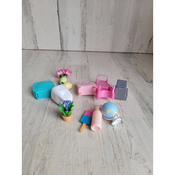 Variety doll accessory vanity TV flower vase globe food drink set - Picture 8 of 8